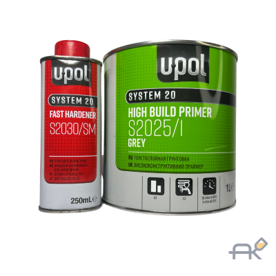 Грунт UPOL 5+1 HIGH BUILD(S2025-G1) 1л серый